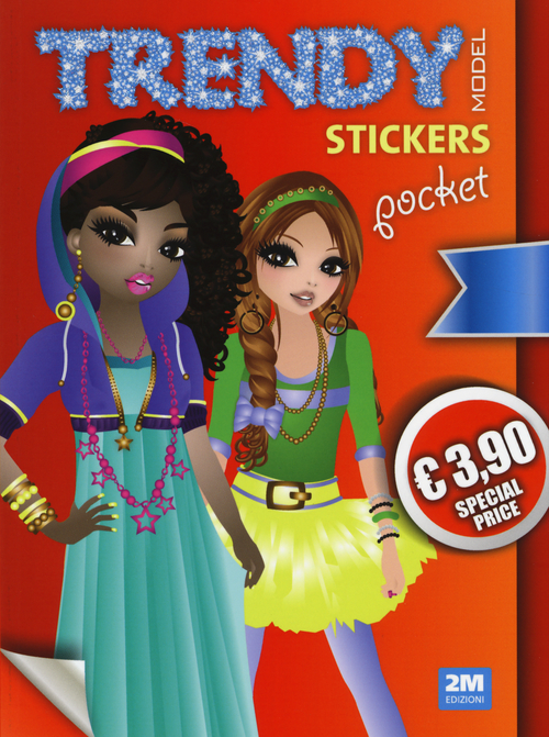 Trendy model pocket stickers. Arancio