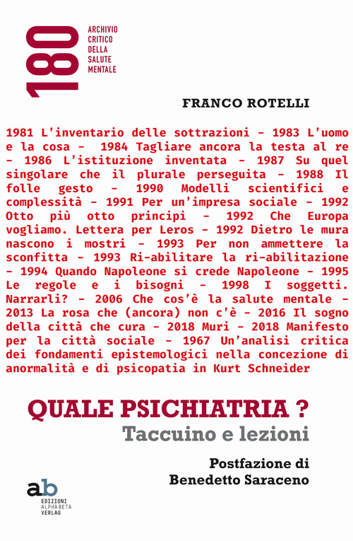 Quale psichiatria? Taccuino e lezioni