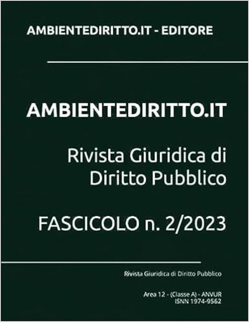 Ambientediritto.it. Rivista giuridica di Diritto Pubblico