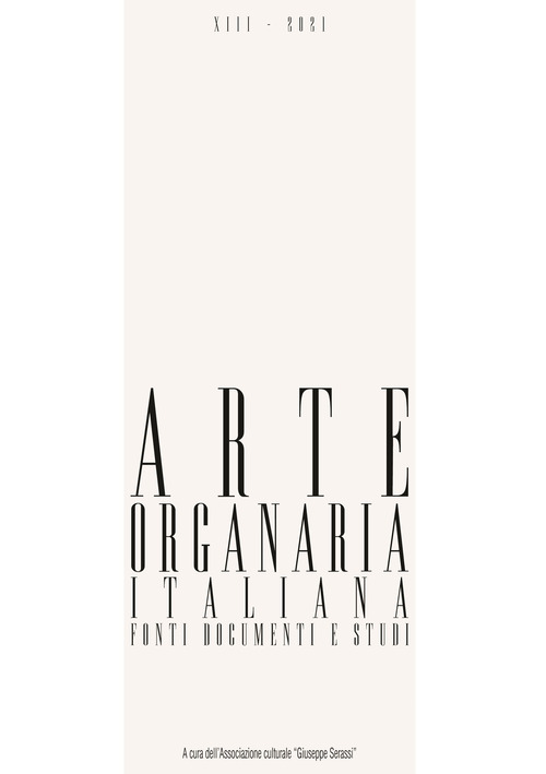 Arte organaria italiana. Fonti documenti e studi