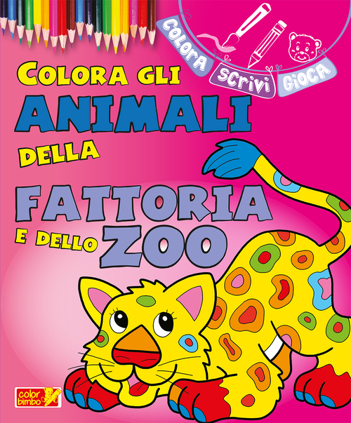 Colora gli animali della fattoria e dello zoo