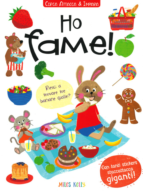 Ho fame! Cerca attacca & impara. Con adesivi