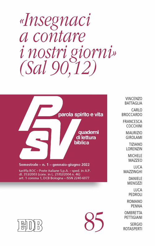 Parola spirito e vita. Quaderni di lettura biblica