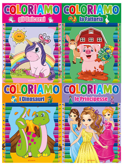 Coloriamo i dinosauri-gli unicorni