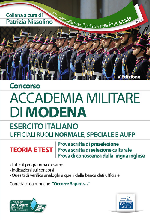 Concorso Accademia militare di Modena. Ufficiali Esercito italiano. Teoria e test per le prove scritte