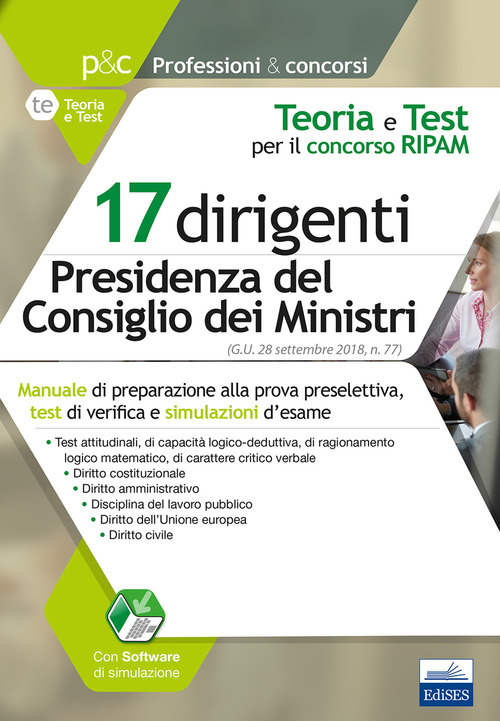 Concorso RIPAM per 17 dirigenti Presidenza Consiglio dei Ministri. Teoria e test per la preselezione