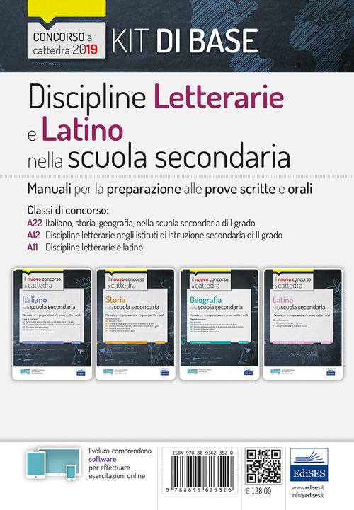 Kit discipline letterarie e latino nella scuola secondaria. Manuali per le prove scritte e orali del concorso a cattedra nelle classi A22, A12, A11