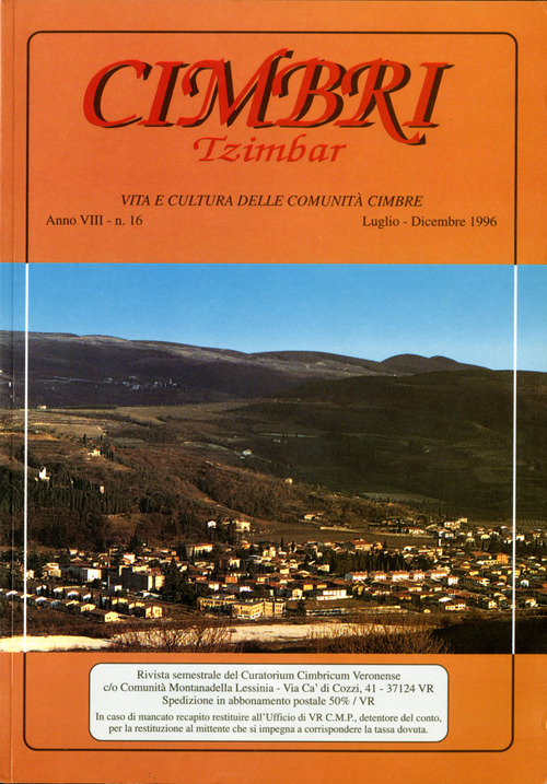 Cimbri-Tzimbar. Vita e culture delle comunità cimbre