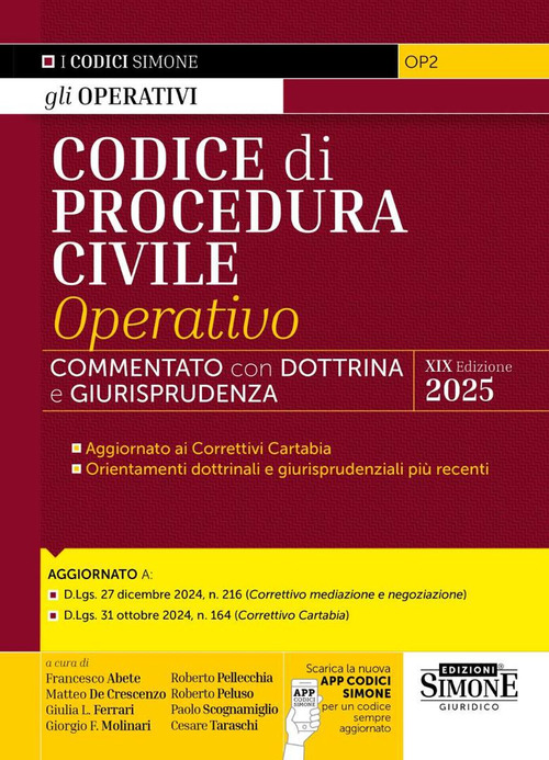 Codice di procedura civile operativo. Annotato con dottrina e giurisprudenza