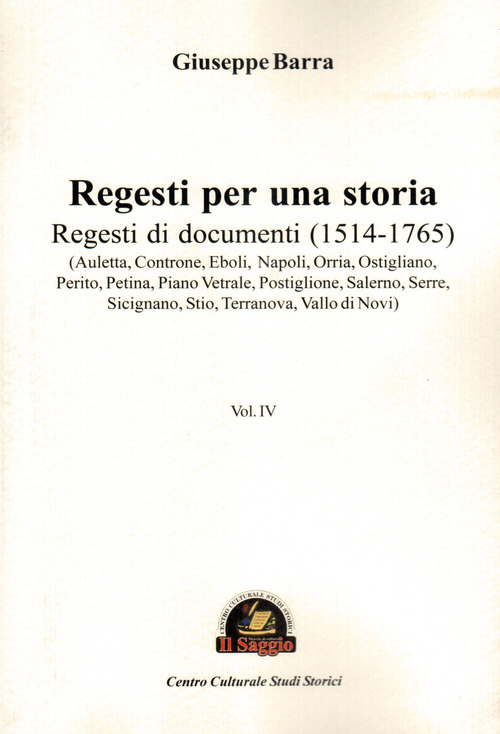 Regesti per una storia