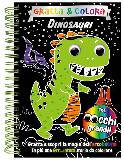 Dinosauri. Gratta e colora