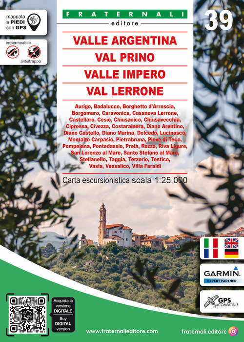 Carta n. 39. Valle Argentina, Valle Prino, Valle Impero, Val Lerrone