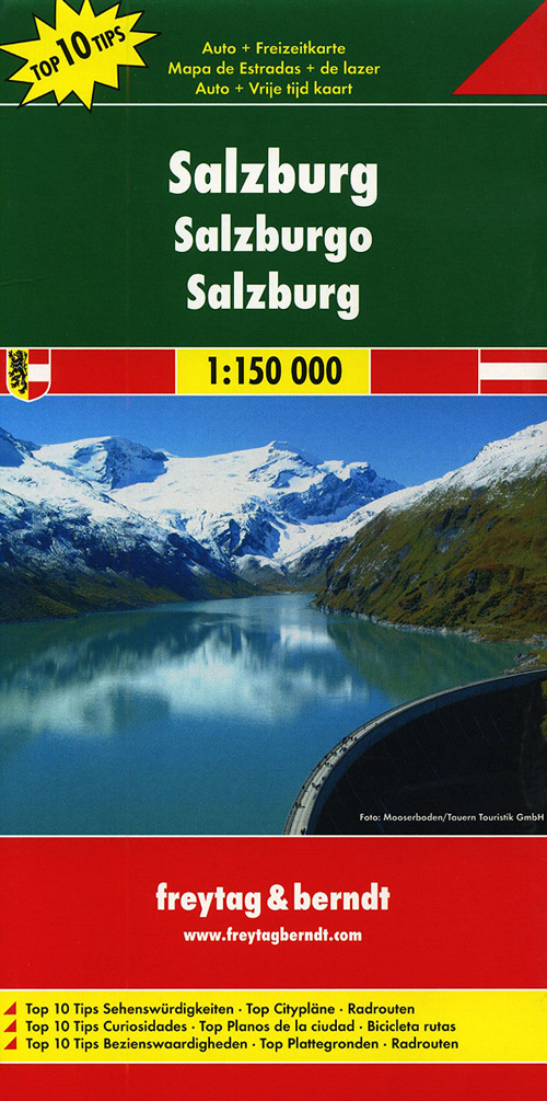 Salisburgo 1:150.000. Carta stradale e turistica