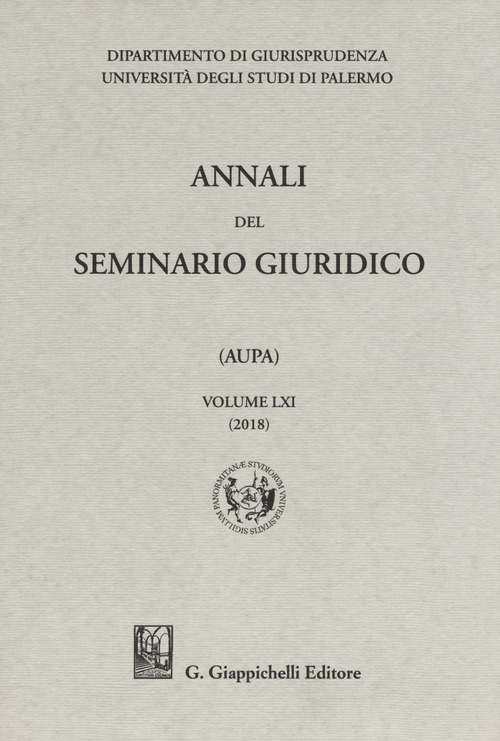 Annali del seminario giuridico dell'università di Palermo