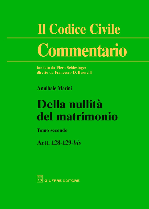 Della nullità del matrimonio