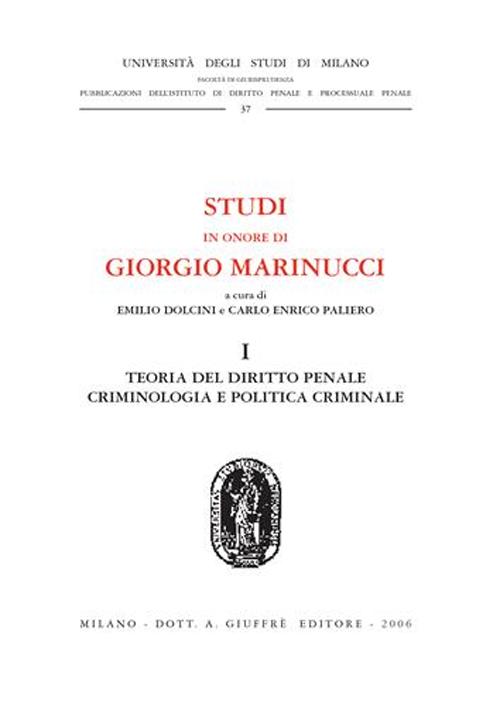 Studi in onore di Giorgio Marinucci