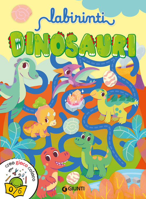 Labirinti. Dinosauri. Creo gioco coloro