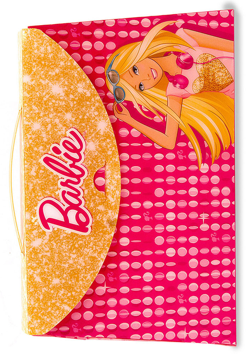 I can be. Barbie valigetta. Con adesivi. Con poster