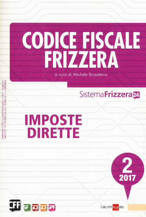 Codice fiscale Frizzera. Imposte dirette 2017