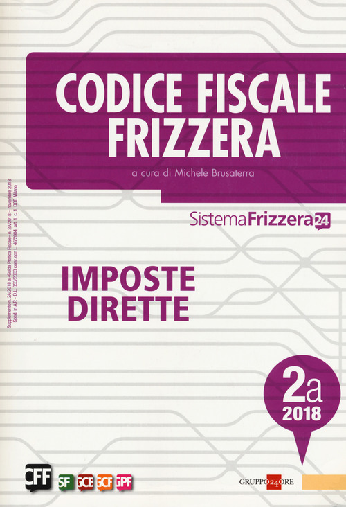 Codice fiscale Frizzera. Imposte dirette 2018