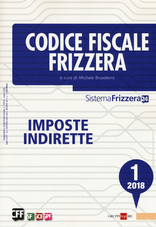 Codice fiscale Frizzera. Imposte indirette 2018