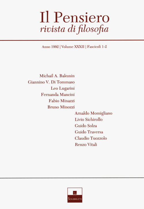 Il pensiero. Rivista di filosofia