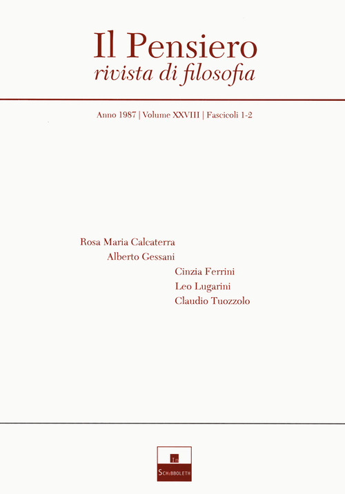 Il pensiero. Rivista di filosofia
