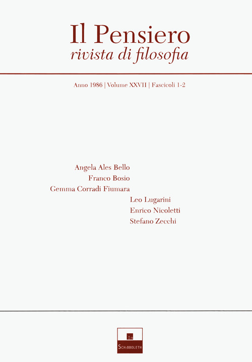 Il pensiero. Rivista di filosofia