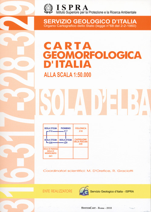 Carta geomorfologica d'Italia alla scala 1:50.000. F.° 316-317-328-329. Isola d'Elba