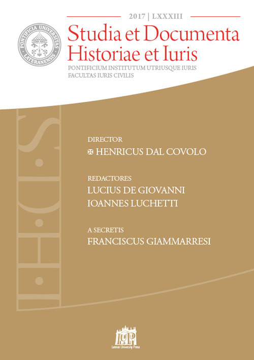 Studia et documenta historiae et iuris
