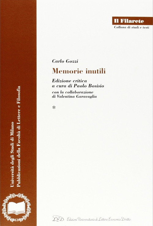 Carlo Gozzi. Memorie inutili