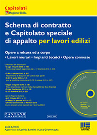 Schema di contratto e capitolato speciale di appalto per lavori edilizi