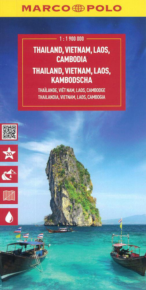 Thailandia, Vietnam, Laos, Cambogia 1:1.900.000