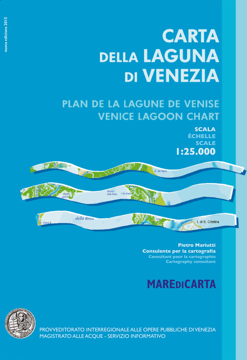 Carta della laguna di Venezia-Plan de la lagune de Venise-Venice lagoon chart