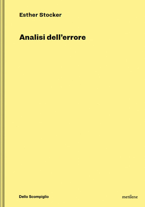 Analisi dell'errore