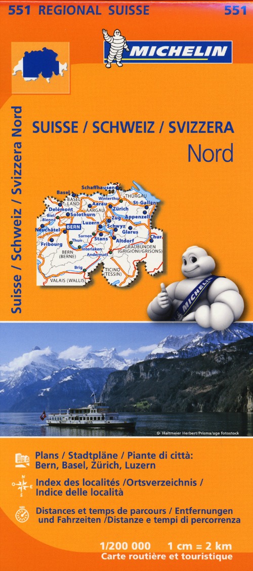 Suisse-Schweiz-Svizzera Nord 1:200.000