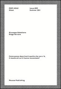 Giuseppe Gabellone, Diego Perrone. Come posso descriverti quello che non c'è, il mostro di cui ti hanno raccontato? Peep-Hole Sheet