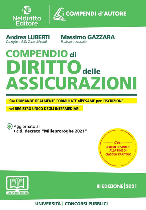 Compendio di diritto delle assicurazioni