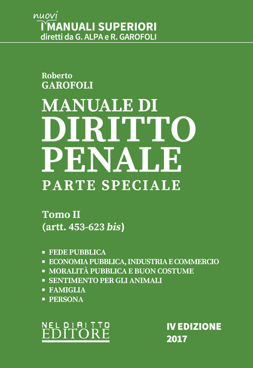 Manuale di diritto penale. Parte speciale