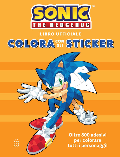 Sonic The Hedgehog. Colora con gli sticker