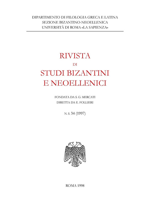 Rivista di studi bizantini e neoellenici
