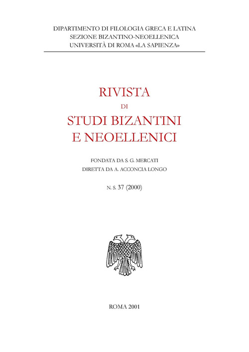 Rivista di studi bizantini e neoellenici