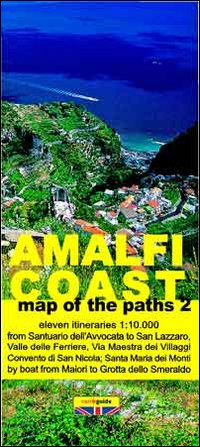 Map of the paths of the Amalfi coast. Scale 1:10.000