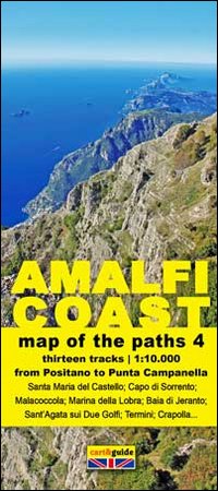 Map of the paths of the Amalfi coast. Scale 1:10.000