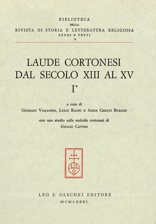 Laude cortonesi dal secolo XIII al XV