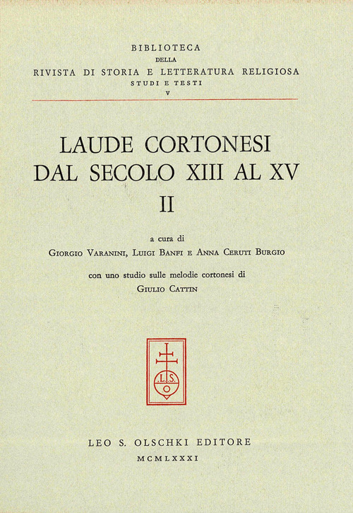 Laude cortonesi dal secolo XIII al XV