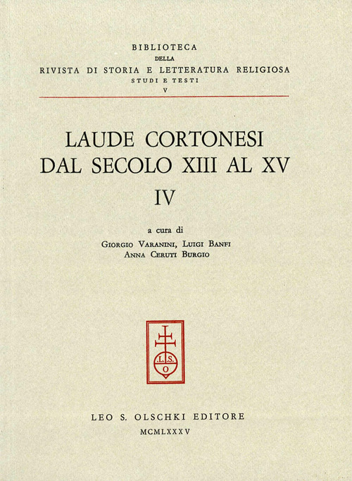 Laude cortonesi dal secolo XIII al XV