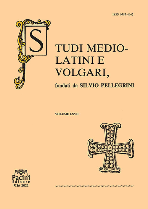 Studi mediolatini e volgari