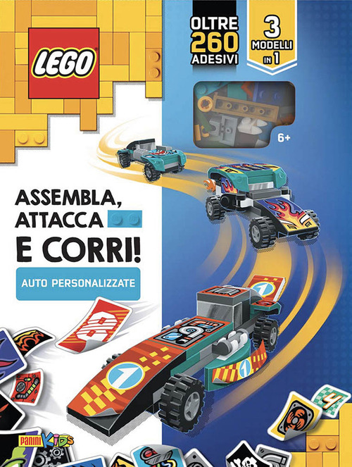 Assembla, attacca e corri! Auto personalizzate. Lego. Con adesivi