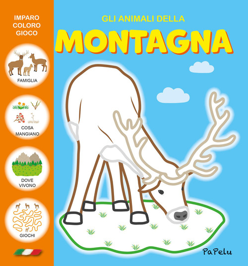 Gli animali della montagna. Imparo coloro gioco
